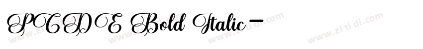 PCDE Bold Italic字体转换